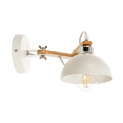 InLight Wall lamp in white metal and wood (43382-WH)